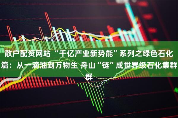散户配资网站 “千亿产业新势能”系列之绿色石化篇：从一滴油到万物生 舟山“链”成世界级石化集群