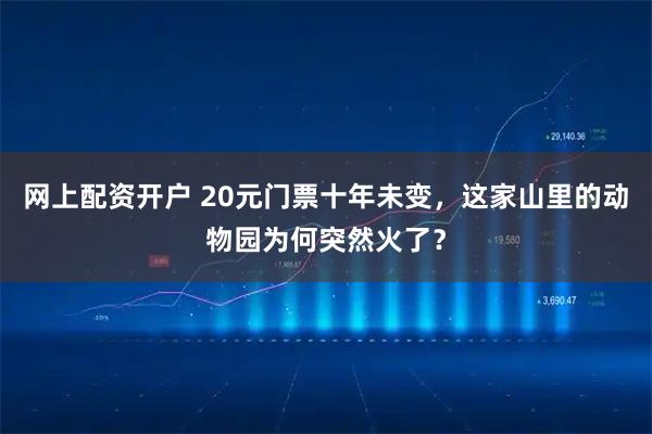 网上配资开户 20元门票十年未变,这家山里的动物园为何突然火了?